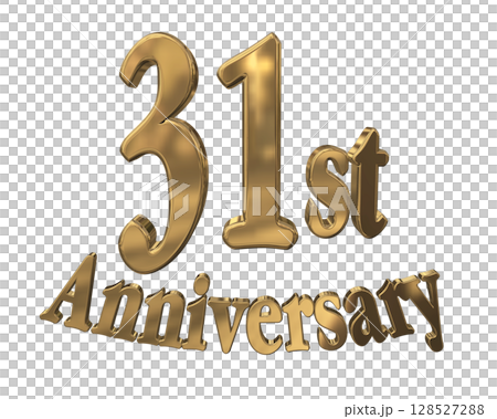 3DCG text "31st Anniversary/31st Anniversary Mark Sparkle" 3DCG text "31st Anniversary/31st Anniversary Mark Sparkle" 128527288