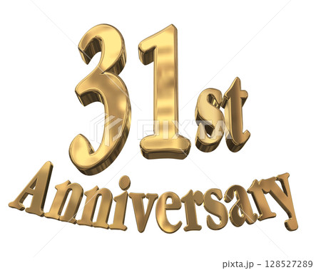 3DCG文字「31st Anniversary/31周年マークキラキラ」 128527289