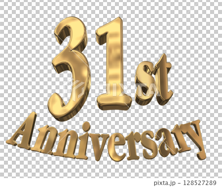 3DCG文字「31st Anniversary/31周年マークキラキラ」 128527289