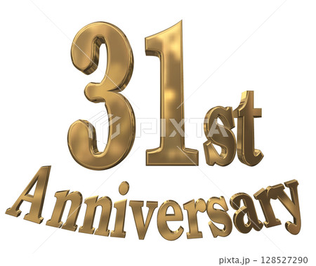 3DCG文字「31st Anniversary/31周年マークキラキラ」 128527290