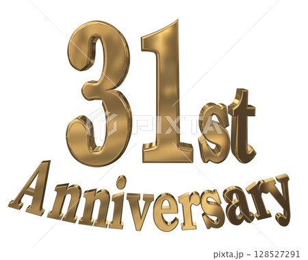 3DCG文字「31st Anniversary/31周年マークキラキラ」 3DCG文字「31st Anniversary/31周年マークキラキラ」 128527291