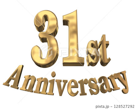 3DCG文字「31st Anniversary/31周年マークキラキラ」 128527292