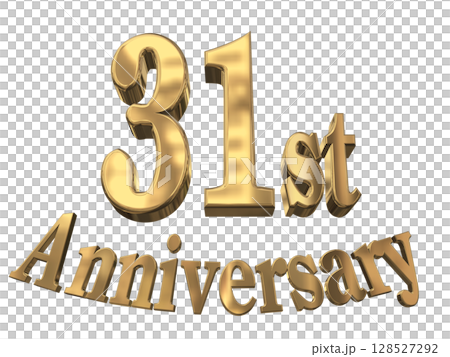 3DCG文字「31st Anniversary/31周年マークキラキラ」 128527292