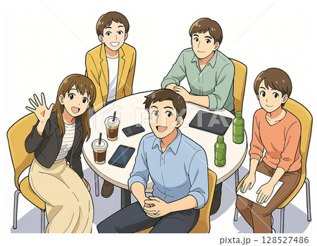 ベンチャー企業のミーティング 128527486