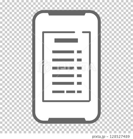 スマホ画面に表示されたレシートのアイコン 128527489