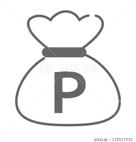 ポイントが入った袋のアイコン 128527535