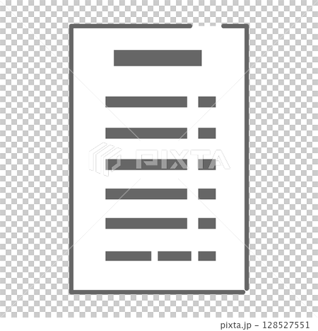 代表紙質收據的圖標 128527551