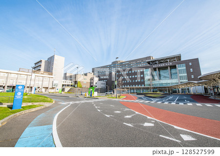 新潟県新潟市　快晴の新潟大学歯学部総合病院 128527599