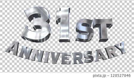 3DCG文字“31週年/31週年紀念馬克·斯帕克” 3DCG文字“31週年/31週年紀念馬克·斯帕克” 128527846