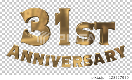 3DCG text "31st Anniversary/31st Anniversary Mark Sparkle" 3DCG text "31st Anniversary/31st Anniversary Mark Sparkle" 128527950