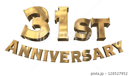 3DCG文字「31st Anniversary/31周年マークキラキラ」 128527952