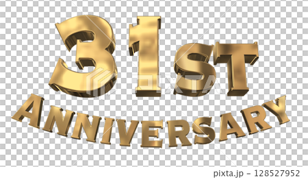 3DCG文字「31st Anniversary/31周年マークキラキラ」 128527952