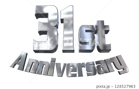 3DCG文字「31st Anniversary/31周年マークキラキラ」 3DCG文字「31st Anniversary/31周年マークキラキラ」 128527963