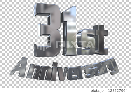 3DCG文字「31st Anniversary/31周年マークキラキラ」 3DCG文字「31st Anniversary/31周年マークキラキラ」 128527964