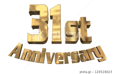 3DCG文字「31st Anniversary/31周年マークキラキラ」 3DCG文字「31st Anniversary/31周年マークキラキラ」 128528023