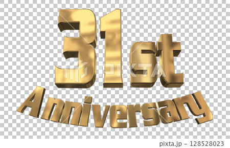 3DCG文字「31st Anniversary/31周年マークキラキラ」 3DCG文字「31st Anniversary/31周年マークキラキラ」 128528023