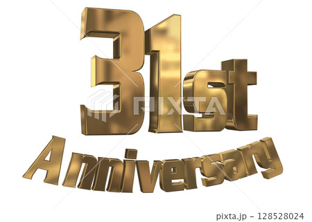 3DCG文字「31st Anniversary/31周年マークキラキラ」 128528024