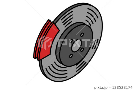 ブレーキパッド、シンプルでかわいいアイソメトリックの線画アイコン ブレーキパッド、シンプルでかわいいアイソメトリックの線画アイコン 128528174