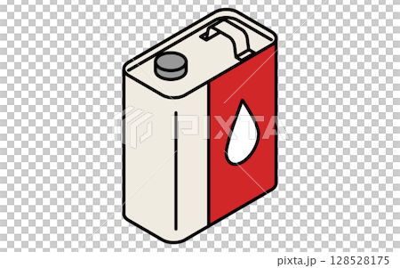 Engine oil (metal can), simple and cute isometric line icon Engine oil (metal can), simple and cute isometric line icon 128528175