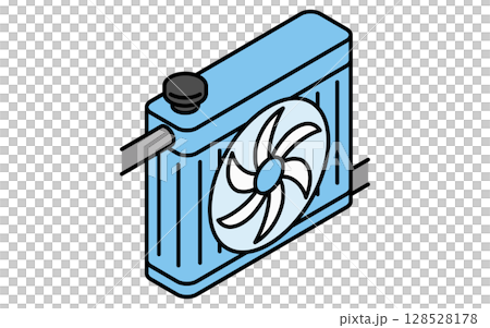 散熱器，簡單可愛的等距線圖標 128528178