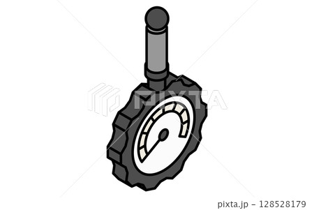 タイヤゲージ、シンプルでかわいいアイソメトリックの線画アイコン タイヤゲージ、シンプルでかわいいアイソメトリックの線画アイコン 128528179