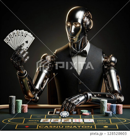 ディーラーロボ-ポーカーでストレート 128528603