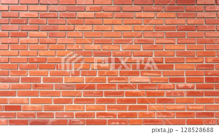 Weathered red brick wall texture forms a classic, solid pattern in an old building's architecture Weathered red brick wall texture forms a classic, solid pattern in an old building's architecture 128528688