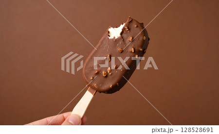 Delicious chocolate ice cream bar isolated on a white background 128528691