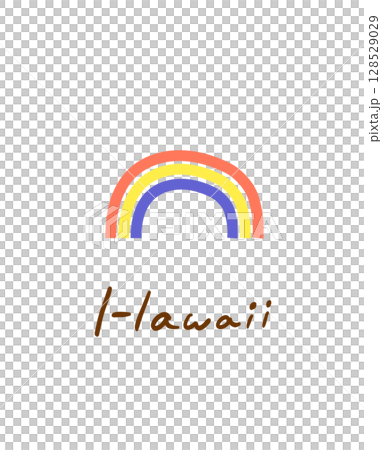 夏威夷彩虹手繪插圖 128529029