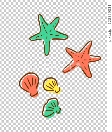 海星手繪插圖 海星手繪插圖 128529031