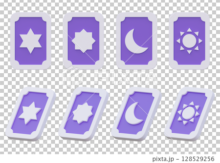 cartoon style tarot card 3D icon cartoon style tarot card 3D icon 128529256