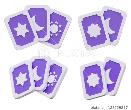 cartoon style tarot card 3D icon 128529257
