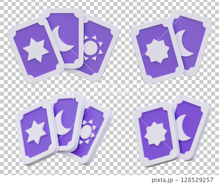 cartoon style tarot card 3D icon 128529257