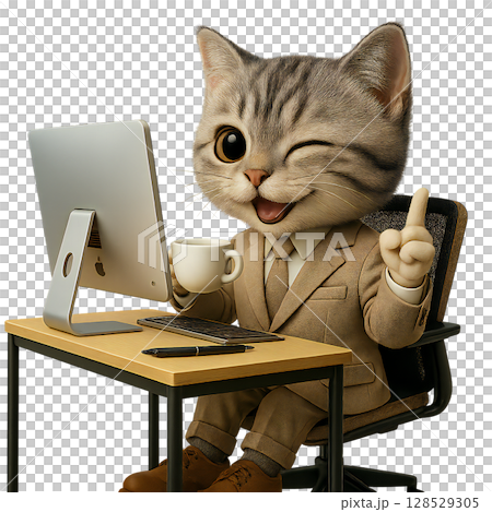 Businessman Cat - Advice 128529305