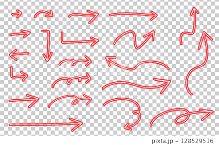 Various Arrow Assortment Set_Outline_Right, Red Various Arrow Assortment Set_Outline_Right, Red 128529516