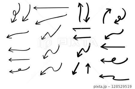 いろんな矢印詰め合わせセット_左向き いろんな矢印詰め合わせセット_左向き 128529519