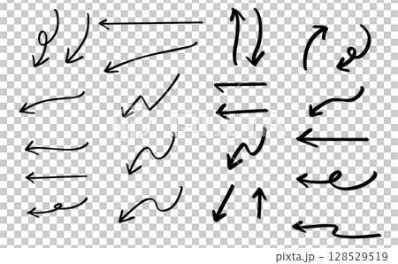 いろんな矢印詰め合わせセット_左向き いろんな矢印詰め合わせセット_左向き 128529519