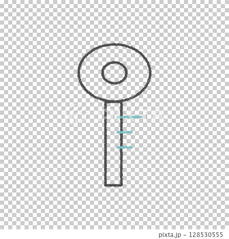 簡單的鑰匙圖示[僅限線路] 128530555