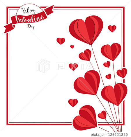 wedding invitation card with heart 128531286