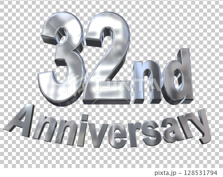 3DCG text "32nd Anniversary/32nd Anniversary Mark Sparkle" 3DCG text "32nd Anniversary/32nd Anniversary Mark Sparkle" 128531794