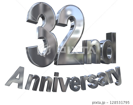 3DCG文字「32nd Anniversary/32周年マークキラキラ」 3DCG文字「32nd Anniversary/32周年マークキラキラ」 128531795