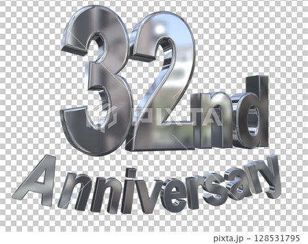 3DCG文字「32nd Anniversary/32周年マークキラキラ」 3DCG文字「32nd Anniversary/32周年マークキラキラ」 128531795