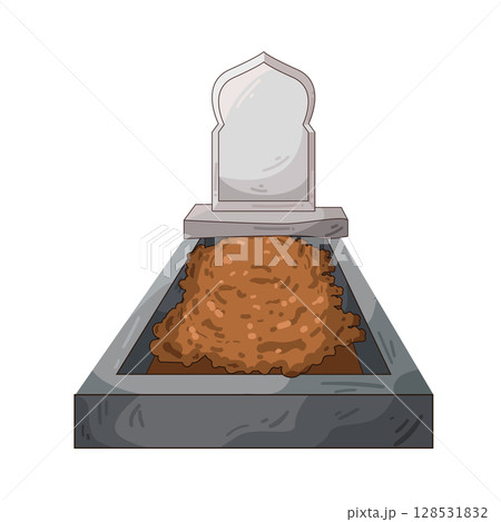 illustration of muslim grave 128531832
