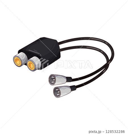 illustration of jack connector illustration of jack connector 128532286
