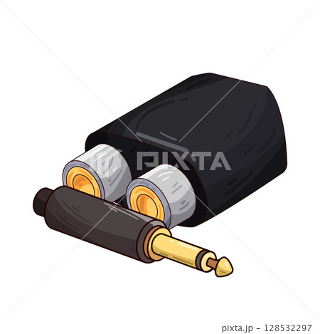 illustration of jack connector illustration of jack connector 128532297