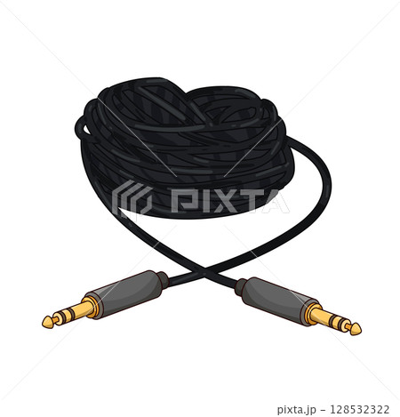 illustration of jack connector illustration of jack connector 128532322
