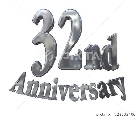 3DCG文字「32nd Anniversary/32周年マークキラキラ」 3DCG文字「32nd Anniversary/32周年マークキラキラ」 128532406