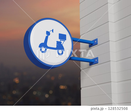 Business delivery service concept, 3D rendering 128532508