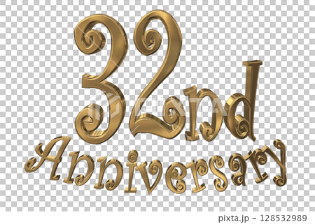 3DCG文字「32nd Anniversary/32周年マークキラキラ」 3DCG文字「32nd Anniversary/32周年マークキラキラ」 128532989