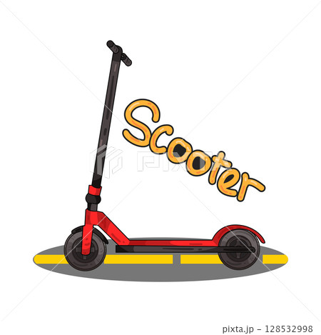 illustration of electric scooter 128532998